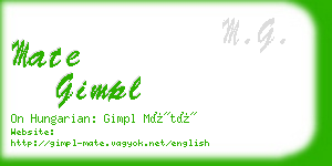 mate gimpl business card